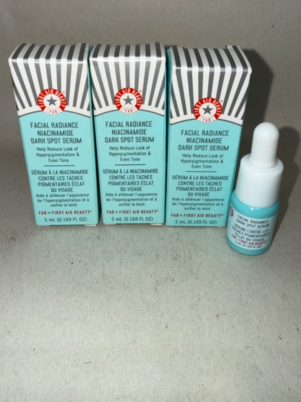 3 PACK - First Aid Beauty Facial Radiance Niacinamide Dark Spot Serum NEW IN BOX